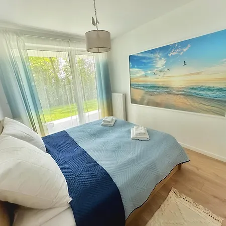 Whiteblue Z Dużym Ogródkiem - 100 M Od Plaży! Whiteblue Mit Großem Garten - 100 M Vom Entfernt! Whiteblue S Velkou Zahradou - 100 M Od Pláže! Apartamento Kołobrzeg