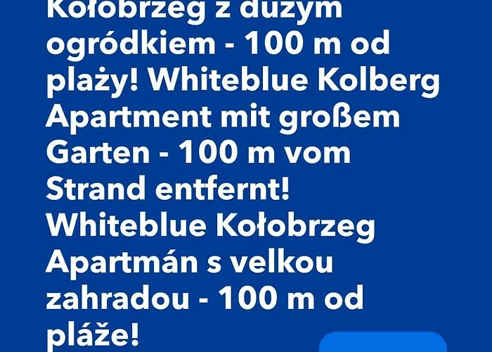 Whiteblue Z Dużym Ogródkiem - 100 M Od Plaży! Whiteblue Mit Großem Garten - 100 M Vom Entfernt! Whiteblue S Velkou Zahradou - 100 M Od Pláže! Apartmán Kolobřeh